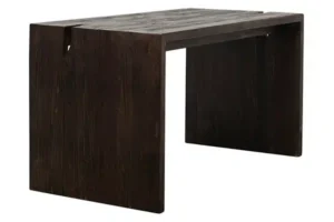 Reclaimed Pine Driftwood Look Dark Finish Desk or Dining Table