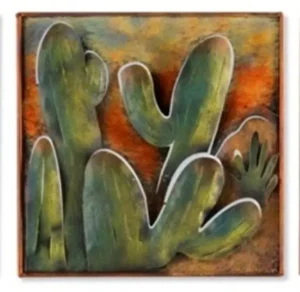 Metal Southwestern Saguaro Cactus Desert Wall Art