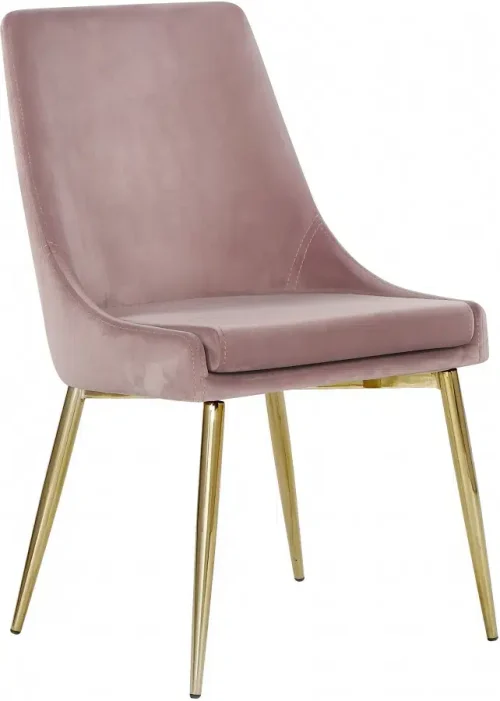 Blush Pink Velvet Accent Side Chair Set of 2
