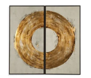 Golden Ring Framed Wall Art Set of 2