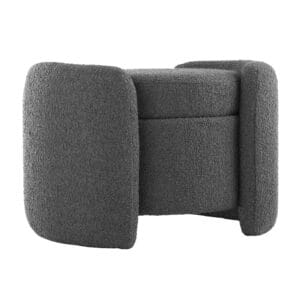 Charcoal Grey Boucle Storage Footstool Ottoman