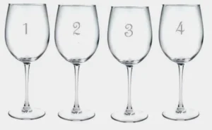 Numbered Wine Glasses Set of 12
