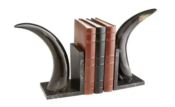 Elegant Horn Bookends