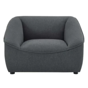 Dark Grey Fabric Super Cozy Lounge Chair