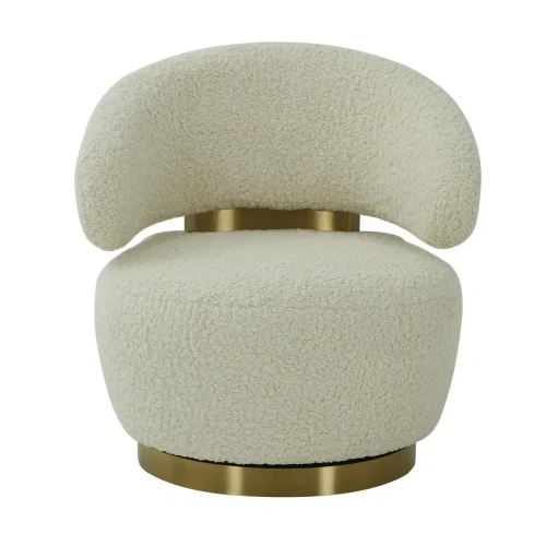 Faux Sheep Skin Shearling Stylish Petite Accent Chair