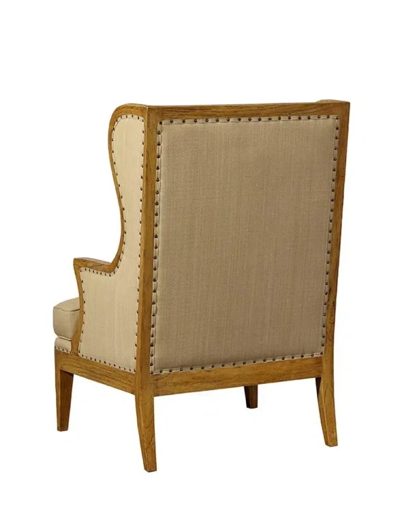 Hair on Hide Leather & Linen Wing Chair *WE HAVE ONE LEFT !!*