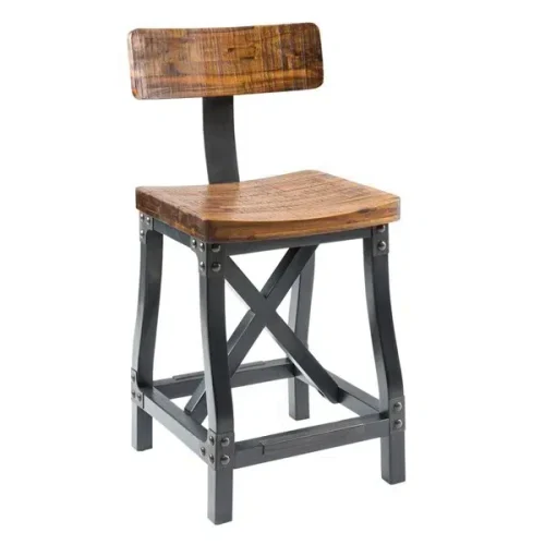 Industrial Counter Bar Stool with or without Back