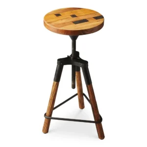 Industrial Revolving & Adjustable Seat Stool
