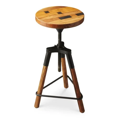 Industrial Revolving & Adjustable Seat Stool