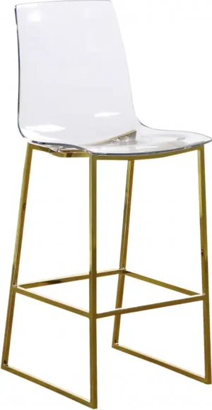 Acrylic Seat Gold Base Counter Stool