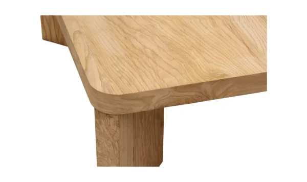 Burl Wood Square Angled Legs Coffee Table
