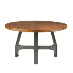 Industrial Round Adjustable Gathering or Dining Table