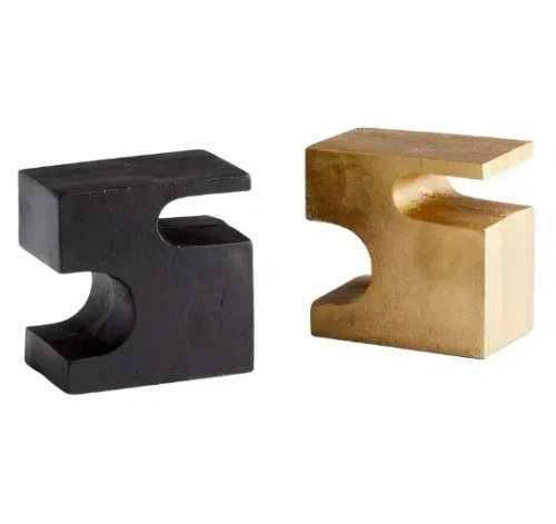 Puzzle Pieces Bronze & Brass Bookends