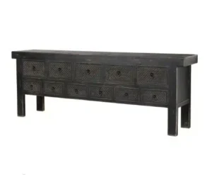 Reclaimed Pine Diamond Design 11 Drawer Sideboard