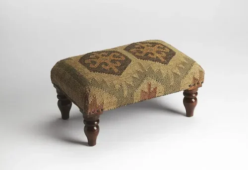 Southwestern Kilim Look Footstool