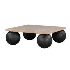 Square Marble Top Coffee Table Round Black Ash Wood Legs