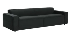 Black Velvet Low Back Mid Century Lounge Sofa