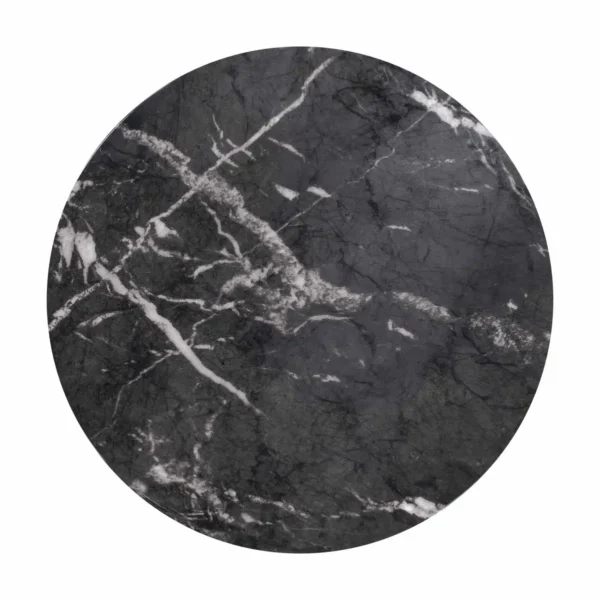 Modern Form Black Marble Accent Side Table