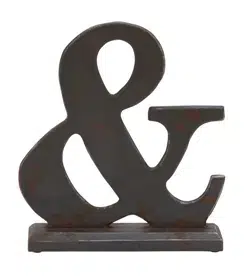 Wood & Ampersand Symbol Table Top Decor