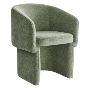 Sage Green Chenille Dining Armchair
