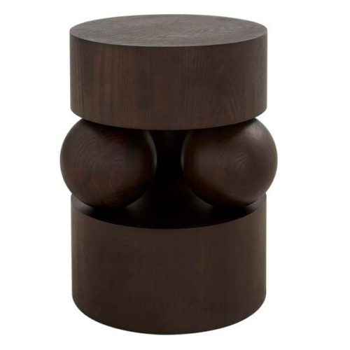 Dark Chocolate Oak Wood Accent Table