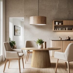 Natural Wood Oval Contemporary Small Dining Table