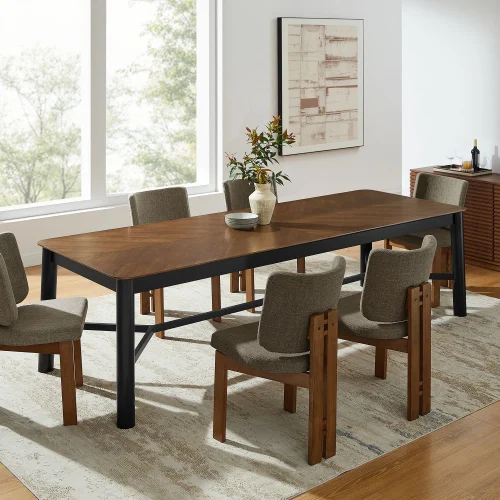 Rectangle Dining Table in Walnut 110" Long