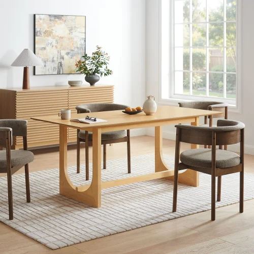 Rectangular 69" Long Dining Table in Oak