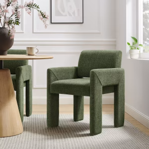 Foliage Colored Fabric Colored Mid-Century Armchair