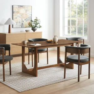 Rectangular 69" Long Dining Table in Walnut