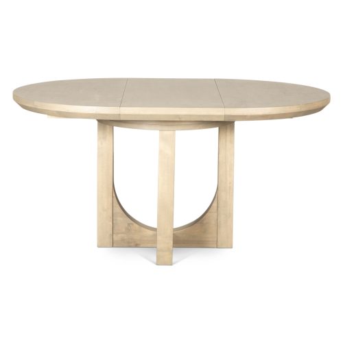 Light Wood Grey Birch Round Extension Dining Table