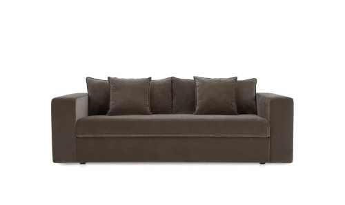 Warm Charcoal Velvet Sleeper Sofa Queen