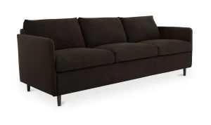 Retro Modern Black Fabric Leather Sofa