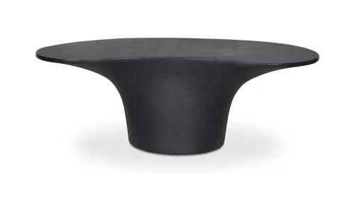 Black Indoor Outdoor Coffee Table Freeform