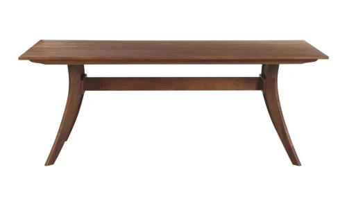 Solid Walnut Brown Rectangle Mid-Century Dining Table