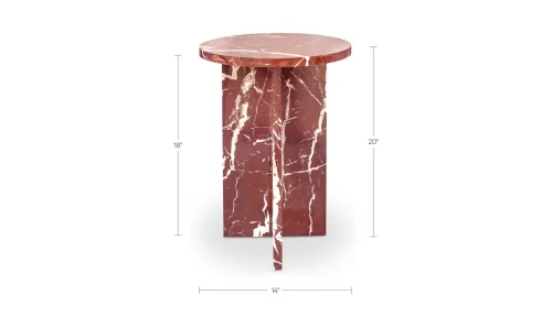 Dark Marble Gold Veining Side Accent Table