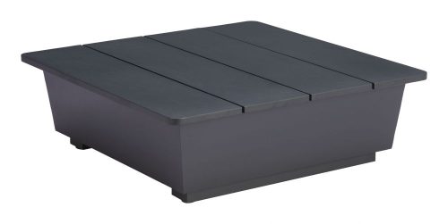 Black Rectangle Powder Coated Outdoor Side Table