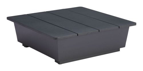 Black Rectangle Powder Coated Outdoor Side Table