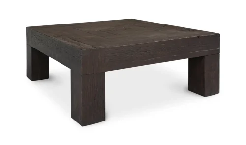 Rustic Brown Reclaimed Hands Painted Block Coffee Table